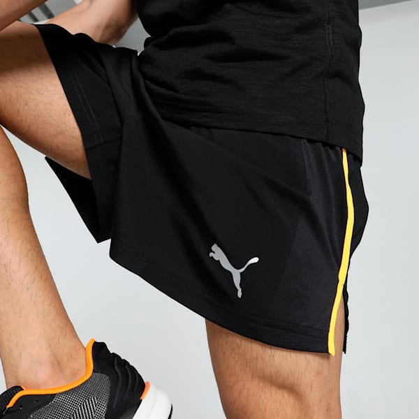 RUN FAVORITE VELOCITY Men's 5" Shorts, PUMA Black-Sun Stream, extralarge-IND